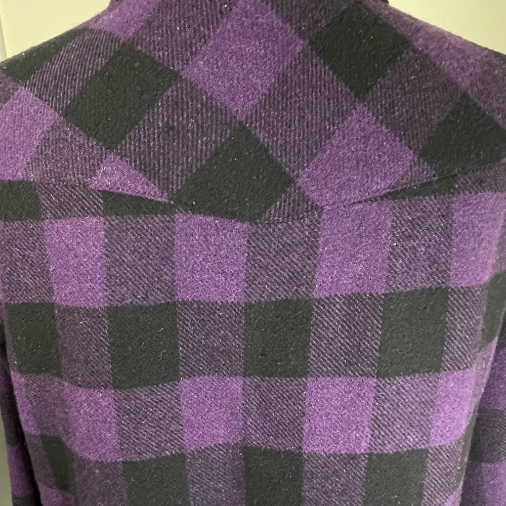 Tuckernuck Purple Black Plaid Flannel Pearl Snap Shirt Jacket Small Button Down - Picture 11 of 14